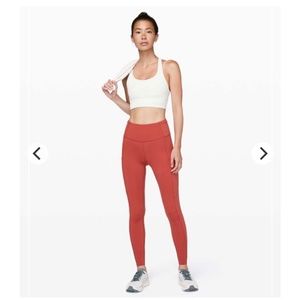 Lululemon Fast and Free Tights - Cayenne -Size 8